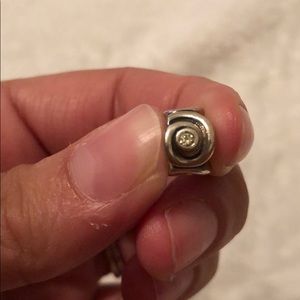 PANDORA Swirl with Light Green Stone Charm